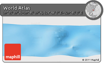Physical Panoramic Map of the Area around 39° 30' 19" N, 129° 16' 30" E