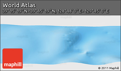 Physical Panoramic Map of the Area around 39° 30' 19" N, 129° 16' 30" E