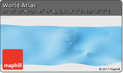 Physical Panoramic Map of the Area around 39° 30' 19" N, 129° 16' 30" E