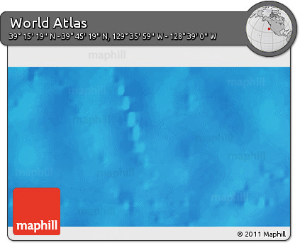 Physical 3D Map of the Area around 39° 30' 19" N, 129° 7' 30" W