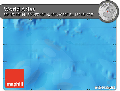 Political Map of the Area around 39° 30' 19" N, 12° 49' 29" E