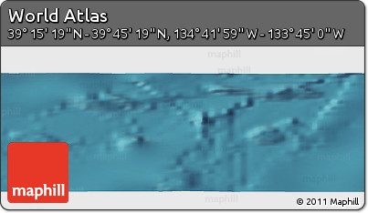Satellite Panoramic Map of the Area around 39° 30' 19" N, 134° 13' 29" W