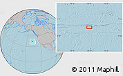 Gray Location Map of the area around 39° 30' 19" N, 136° 46' 30" W, hill shading