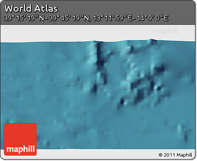 Satellite 3D Map of the Area around 39° 30' 19" N, 13° 40' 30" E
