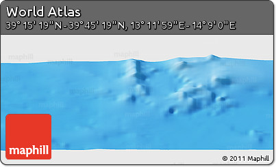 Physical Panoramic Map of the Area around 39° 30' 19" N, 13° 40' 30" E