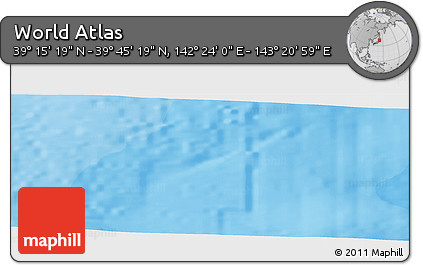 Political Panoramic Map of the Area around 39° 30' 19" N, 142° 52' 30" E
