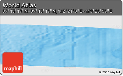 Political Panoramic Map of the Area around 39° 30' 19" N, 142° 52' 30" E