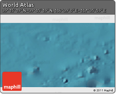 Satellite 3D Map of the Area around 39° 30' 19" N, 147° 7' 30" E