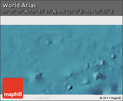 Satellite 3D Map of the Area around 39° 30' 19" N, 147° 7' 30" E