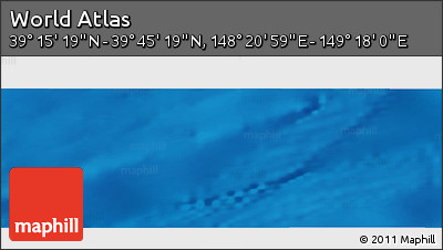 Physical Panoramic Map of the Area around 39° 30' 19" N, 148° 49' 29" E