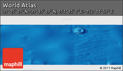 Physical Panoramic Map of the Area around 39° 30' 19" N, 152° 13' 29" E
