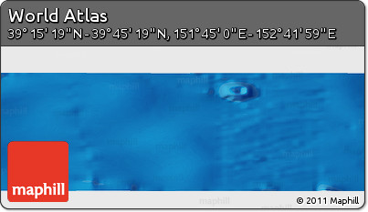 Physical Panoramic Map of the Area around 39° 30' 19" N, 152° 13' 29" E