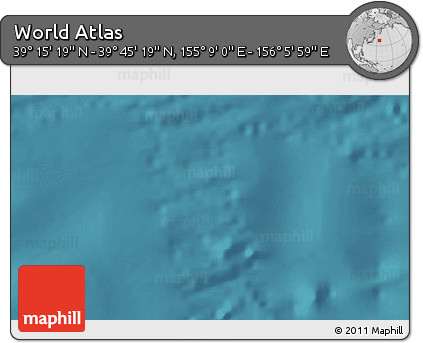 Satellite 3D Map of the Area around 39° 30' 19" N, 155° 37' 30" E