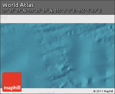 Satellite 3D Map of the Area around 39° 30' 19" N, 155° 37' 30" E