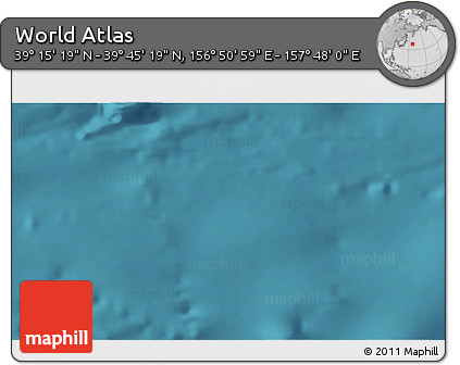 Satellite 3D Map of the Area around 39° 30' 19" N, 157° 19' 29" E