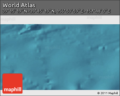 Satellite 3D Map of the Area around 39° 30' 19" N, 157° 19' 29" E
