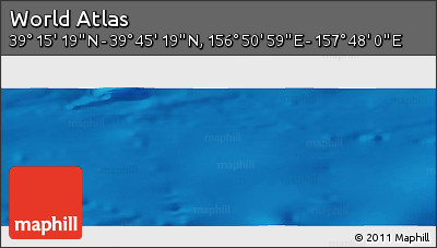 Physical Panoramic Map of the Area around 39° 30' 19" N, 157° 19' 29" E