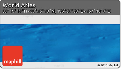 Physical Panoramic Map of the Area around 39° 30' 19" N, 157° 19' 29" E
