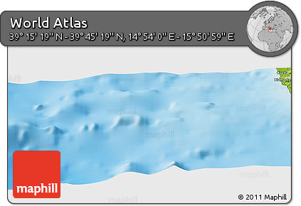 Physical Panoramic Map of the Area around 39° 30' 19" N, 15° 22' 30" E