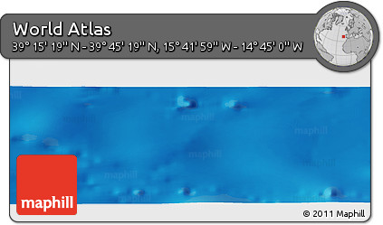 Shaded Relief Panoramic Map of the Area around 39° 30' 19" N, 15° 13' 29" W