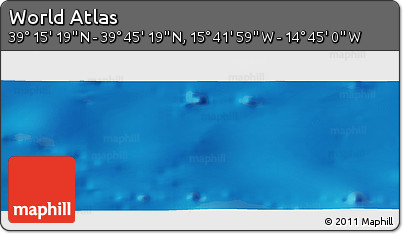 Shaded Relief Panoramic Map of the Area around 39° 30' 19" N, 15° 13' 29" W