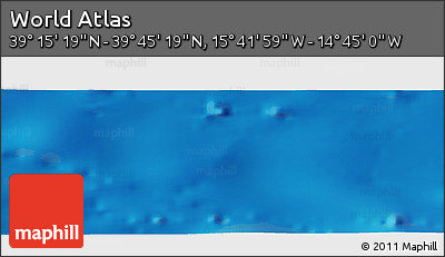 Shaded Relief Panoramic Map of the Area around 39° 30' 19" N, 15° 13' 29" W