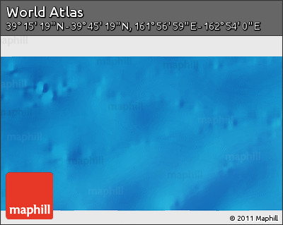 Physical 3D Map of the Area around 39° 30' 19" N, 162° 25' 30" E