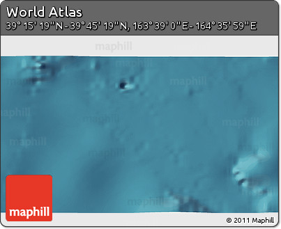 Satellite 3D Map of the Area around 39° 30' 19" N, 164° 7' 30" E