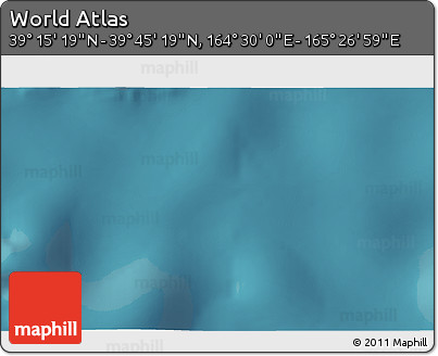 Satellite 3D Map of the Area around 39° 30' 19" N, 164° 58' 29" E
