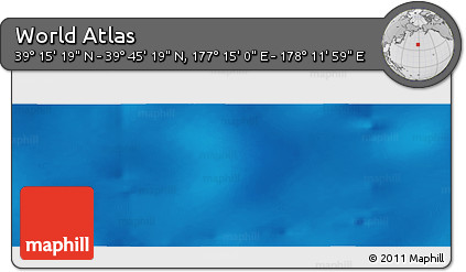 Physical Panoramic Map of the Area around 39° 30' 19" N, 177° 43' 29" E