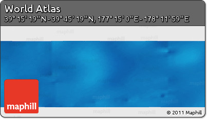Physical Panoramic Map of the Area around 39° 30' 19" N, 177° 43' 29" E