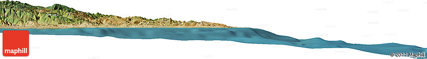 Satellite Horizon Map of Caloveto