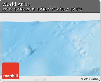 Physical 3D Map of the Area around 39° 30' 19" N, 1° 46' 29" E
