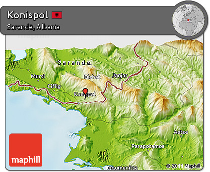 Physical 3D Map of Konispol