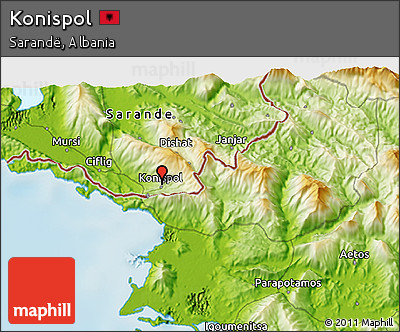 Physical 3D Map of Konispol