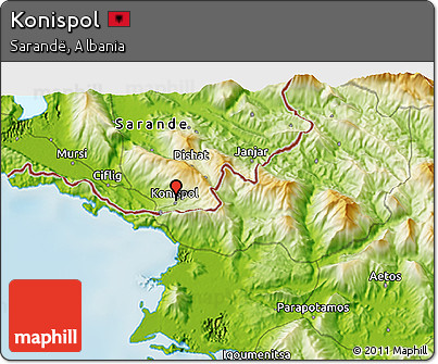 Physical 3D Map of Konispol