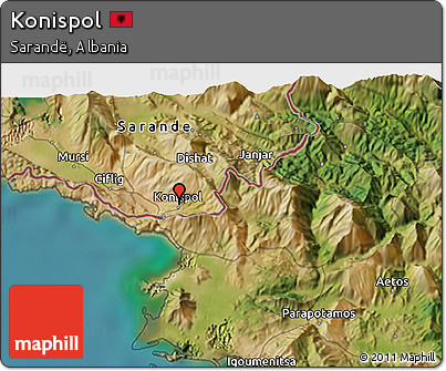 Satellite 3D Map of Konispol