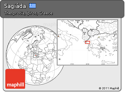 Blank Location Map of Sagiáda