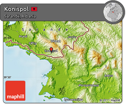 Physical Map of Konispol