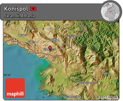 Satellite Map of Konispol