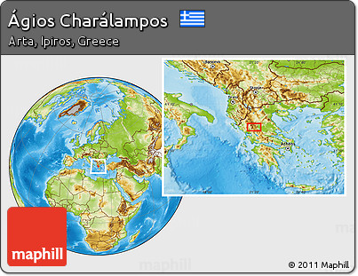 Physical Location Map of Ágios Charálampos