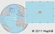 Gray Location Map of the area around 39° 30' 19" N, 22° 52' 30" W