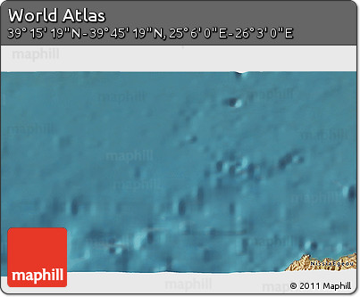 Satellite 3D Map of the Area around 39° 30' 19" N, 25° 34' 30" E