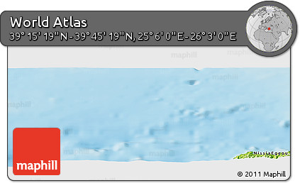 Physical Panoramic Map of the Area around 39° 30' 19" N, 25° 34' 30" E
