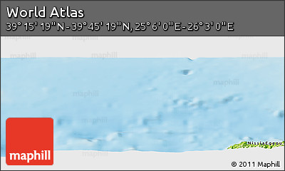 Physical Panoramic Map of the Area around 39° 30' 19" N, 25° 34' 30" E