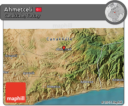 Satellite 3D Map of Ahmetceli