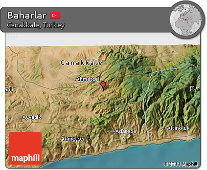 Satellite 3D Map of Baharlar