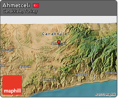 Satellite 3D Map of Ahmetceli