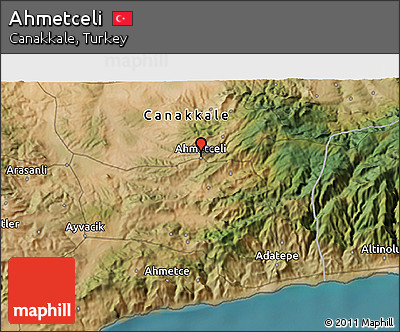 Satellite 3D Map of Ahmetceli