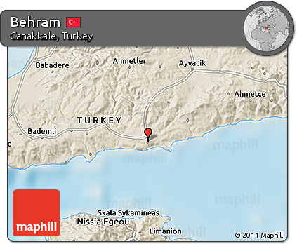 Shaded Relief 3D Map of Behram